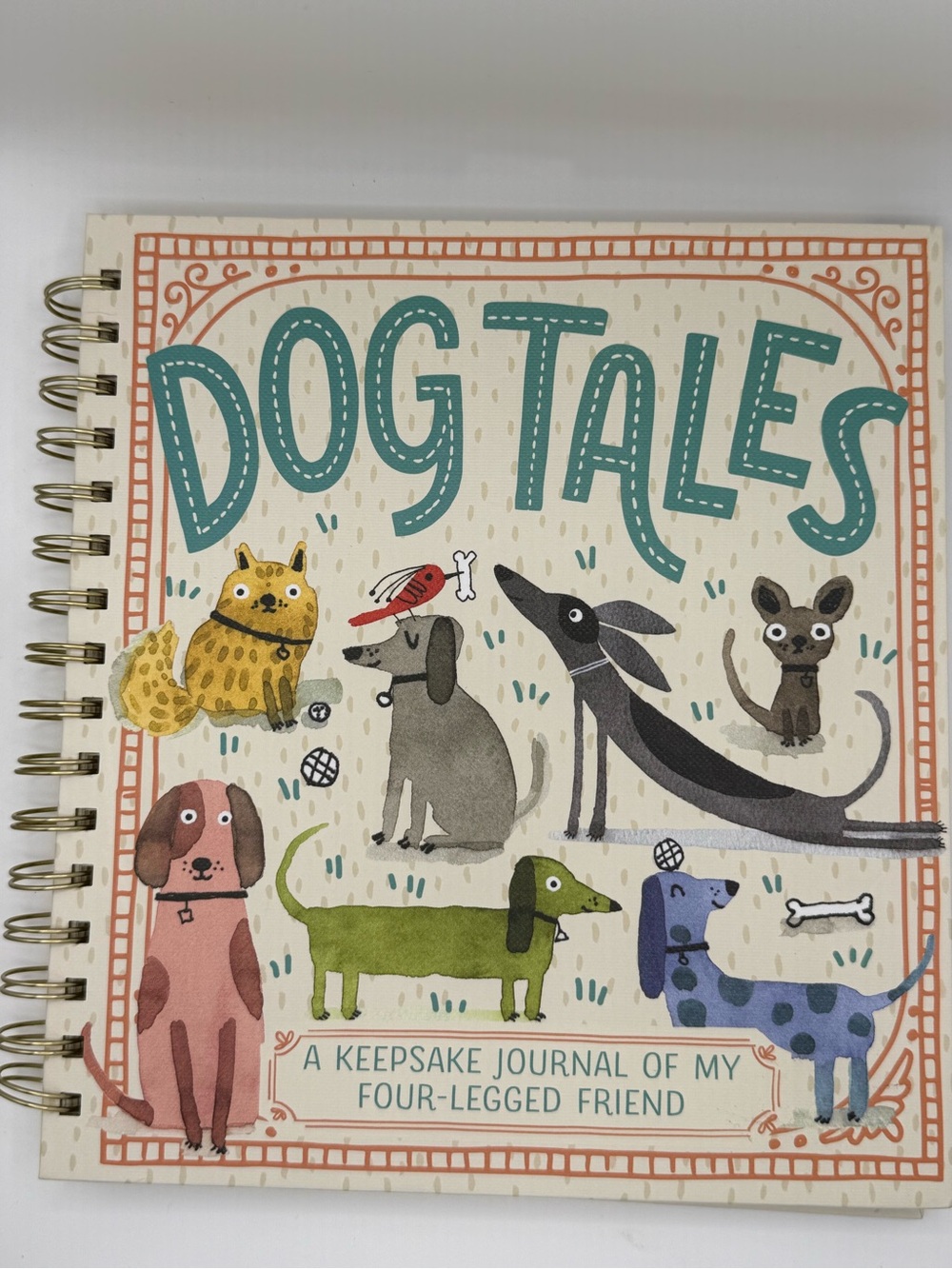 NWOT Dog Tales Keepsake Journal - Teal & Multicolor